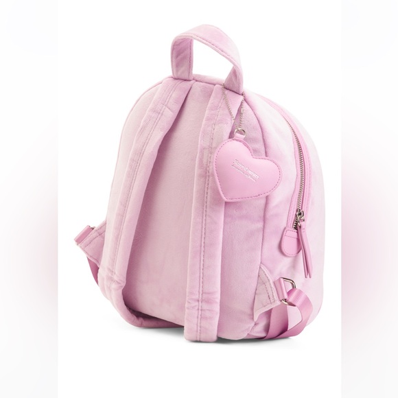 NWT Juicy Couture Velour Big Spender Pink Fondant Backpack - Picture 6 of 14
